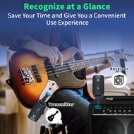 New A9 Wireless Guitar System - 2.4GHz, 24-bit 48KHz Audio, 100ft Range, No Latency, 4-Hour Recharge