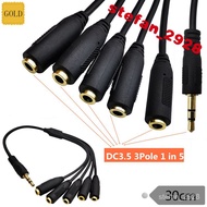 3.5mm Audio Cable One Point Five Extension Level 3 Section 3.5 Male Stereo Points 5 Pcs 3.5 Female