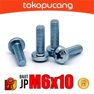 100pcs JP Bolts M6X10 mm Plus Screwdriver Bolts M6x10mm Plus Bolts M6 x 10mm