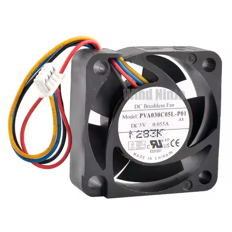 PVA030C05L-P01 3cm 30mm fan 30x30x10mm DC5V 0.055A 4pin quiet mini cooling fan for Raspberry Pi rout