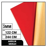 akrilik 3mm lembaran merah akrilik merah 3mm 122 x 244