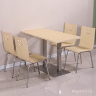 Noodle Cafeteria Fast Food Combination Dining Table Chair Restaurant Stainless Steel Table Table Cha
