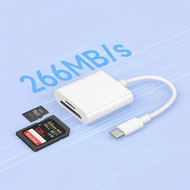 LINJIA | อุปกรณ์อ่านการ์ดหน่วยความจำ OTG Adapter SD TF CF Type-C