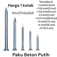 White Concrete Nails 1",11/4",11/2",2,21/2",3,4.5/White Wall Nails 2.5 cm,3cm,4cm,5cm,6.5cm,7.5cm,10