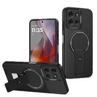 For Motorola Moto G75 Case Shockproof Armor Magnetic Holder Bracket Case For Moto G75 G 75 MotoG75 W