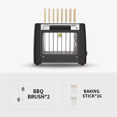 FST-46A Barbecue Grill Electric Oven Household Smoke-free Non Stick Electric Baking Pan Grill Skewer
