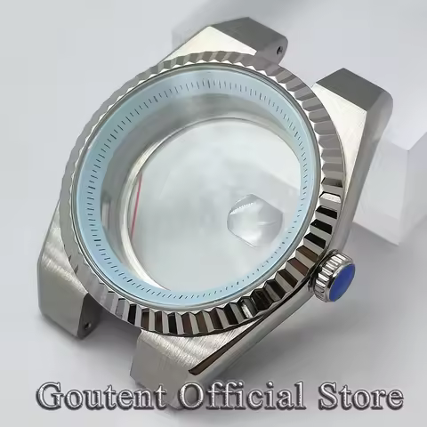 Goutent new 40mm design silver case sapphire glass is suitable for NH35N36miyota 8215 821a movement.