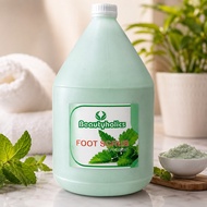 Beautyholics Foot Scrub Peppermint Scent 1 Gallon (3.78L) – Professional Exfoliating Spa Care