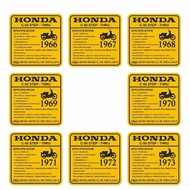 Sticker Specification Honda C50