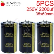 5PCS 250V 2200uf Capacitor Low ESR High Frequency 35x60mm 250V2200uf Aluminum Electrolytic Capacitor