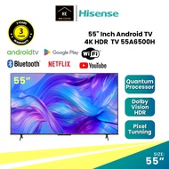(Deliver By Courier) Hisense 55" Inch Android TV 4K HDR  TV 55A6500H 电视机