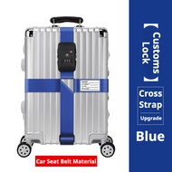 Travel Luggage Strap with TSA Lock Cross Belt 22-32" Travel Suitcase Adjustable Strap bagasi koper