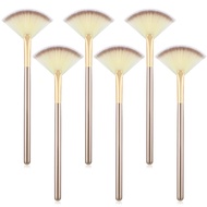 6 Pieces Fan Mask Brushes Soft Fan Facial Mask Applicator Tools Brush Makeup Brushes Cosmetic Tools