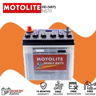[ NS70 | NS70L | D26R | D26L ] Motolite Heavy Duty WET | Car Battery Bateri Kereta | Nissan Sentra C