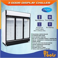 Mytools SNOW 3 Glass Door Display Fridge Chiller (950W)(1414 Liters)-Black