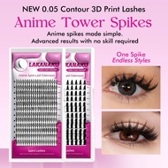Anime Tower Spikes Lashes Premade Volume Eyelashes Manga Lashes LAKANAKU
