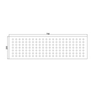 Perforated iron sheet 200x700x4mm