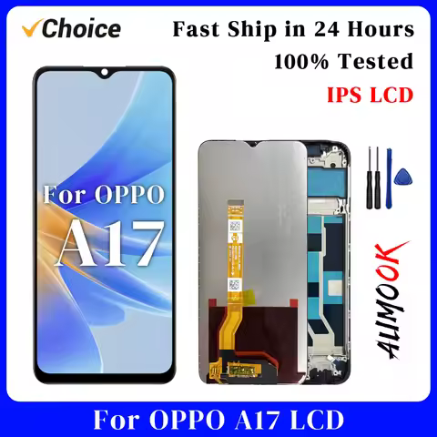 A17 IPS LCD for OPPO A17 LCD Display Touch Screen Digitizer Assembly Pantalla for Oppo A17 CPH2477 W