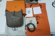 Hermes Mini Evelyne 大象灰+金扣