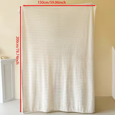 1 white elegant plaid knitted throw blanket – cozy and warm for all seasons, hypoallergenic faux rab