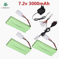 7.2v 3000mAh AA Rechargeable NiMH Battery + 7.2v Charger for RC Cars Tanks Robots Boats Gun Accessor