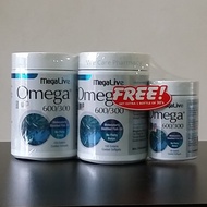 Megalive Omega 600/300 Fish Oil Enteric Coated Softgels 2x100's Free 30's