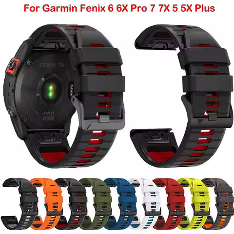 For Garmin Instinct 2X Solar QuickFit Silicone Watch Strap Watchband 26mm 22mm For Garmin Fenix 6X 6