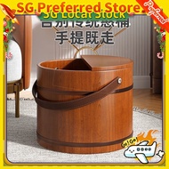 Foot spa wooden bucket[SG stock/24-hour shipping]Foot spa bucket / lignum cedrium / Wood Foot Spa Ba