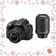 Nikon D3300 DSLR Camera Double Zoom Lens Kit Black D3300WZBK USED CAMERA【Directly shipped from Japan