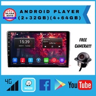 Android Player 4G 2+32GB 4+64GB IPS AHD 9" 10" DSP 2.5D Multimedia Audio Cellular Sim Card