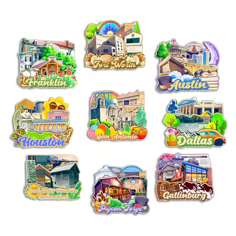 Franklin Gatlinburg Pigeon Forge Great Smoky Mounta Tennessee Dallas Houston Texas USA Fridge Magnet