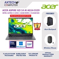 Acer Aspire Go 14 Ai AG14-71M-5529 14" WUXGA Laptop Steel Grey ( CU5-125H, 16GB, 512GB SSD, Intel, W