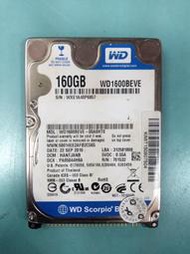 (懷舊) WD威騰 2.5吋 IDE筆電硬碟 160GB(160G) WD1600BEVE-00A0HT0 [213]