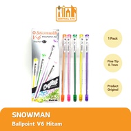 BALLPEN SNOWMAN V-6 0.7 PEN/ (1 PACK)