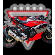 YOSHIMURA R77 FULL SYSTEM EXHAUST PIPE FOR SUZUKI GIXXER SF 155 / Suzuki gixxer sf155 muffler r77
