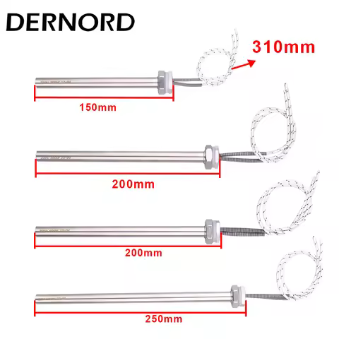 220v Cartridge Heating Element with M16 Thread Immersion Electric Heater Rod Water 300W 500W 600W 80