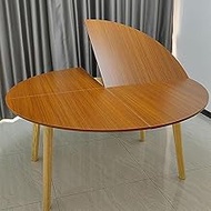 Large Round Foldable Table Top, Temporary Folding Desktop Extender, Only 47-79" Diameter No Legs, Ca