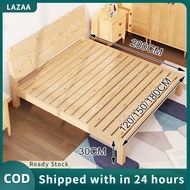 Wooden Queen Bed Frame With HeadBoard Katil Kayu Tilam Kayu Wood Platform Beds Single/Queen/King 实木床