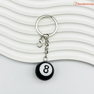 Lucky Black 8 Round Resin Ball Keychain - 25mm Pool Accessory