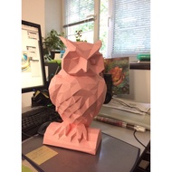 DIY 3D Papercraft A4 Paper Model Decor Kit: Owl
