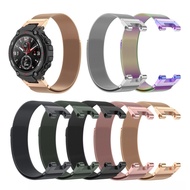Watchband For Xiaomi huami Amazfit T-Rex A1918 Watch Strap Stainless Steel Magnetic Buckle Band Replacement wristband Smart Bracelet for AMAZFIT TREX belt
