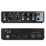 Audio Interface Depusheng MD22 USB 3.0 Sound Card with Monitoring Electric Guitar Live Recording For