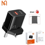 เครื่องชาร์จแบบ C + USB พอร์ต Mcdodo 33W (ปลั๊ก UK) เหมาะสำหรับ IPhone15 Max Pro/ 14 Pro/ 13