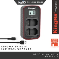 Kingma EN-EL15 LCD Dual Charger For Nikon D500 D600 D610 D750 D800 D7000 D7100 Camera