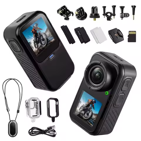 Action Camera 4K 5K WiFi Action Camera 4K 2.7K 60FPS 6-Axis Stabilization Touch Thumb Sports Camera 