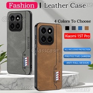 Casing For Xiaomi 15 T Pro 15T 15TPro 15Pro 15Ultra T15 Xiaomi15T Pro Simple Business Nappa Leather 