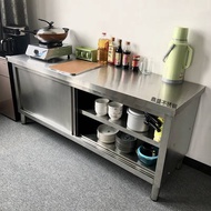 BW88# Sail Stainless Steel Workbench Kitchen Cabinet Cupboard Cupboard Integrated Kitchen Simple Cabinet Locker Sub-Side