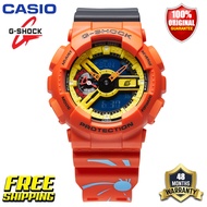 Original G-Shock x Naruto Wind Transmission GA110 Men Sport Watch Japan Quartz Movement Dual Time Display 200M Water Resistant Shockproof and Waterproof World Time LED Auto Light Sports Wrist Watches with 4 Years Warranty GA-110NAR21-4PFN (Free Shipping)