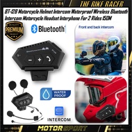 BT-12B Motorcycle Helmet Intercom Waterproof Wireless Bluetooth Intercom Motorcycle Headset Interphone For 2 Rides 150M