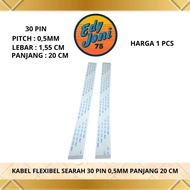 30 PIN LCD FLEXIBLE CABLE, SMOOTH, SIMILAR TO 20CM LENGTH, 1.55CM WIDTH, 0.5MM PITCH
